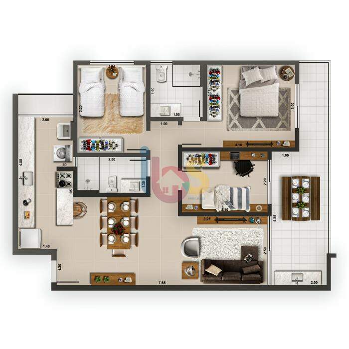 Apartamento, 3 quartos, 80 m² - Foto 9