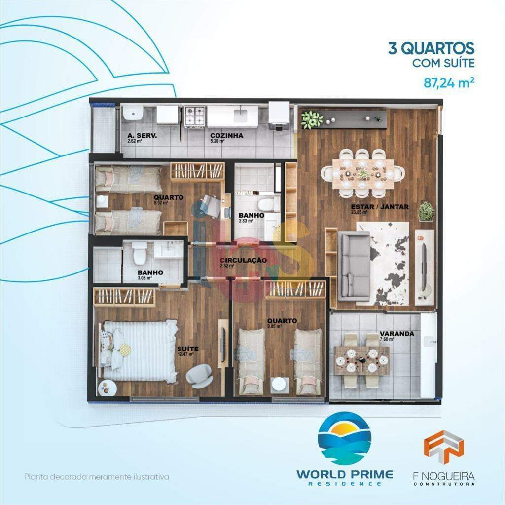 Apartamento à venda com 3 quartos, 88m² - Foto 7