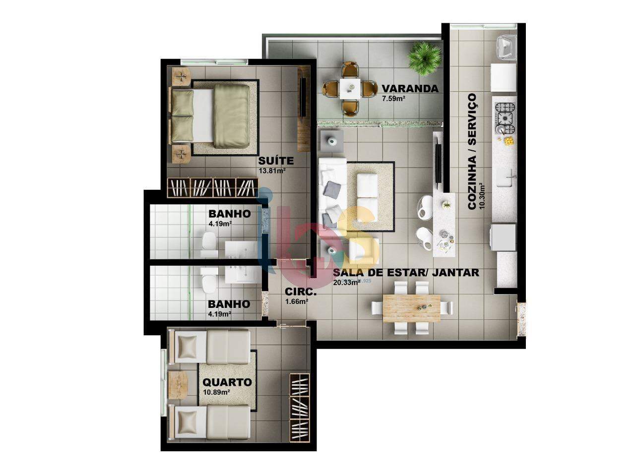 Apartamento à venda com 3 quartos, 153m² - Foto 12