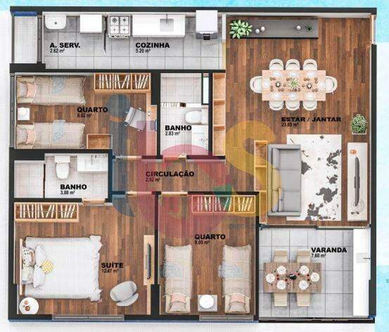 Apartamento à venda com 2 quartos, 87m² - Foto 13