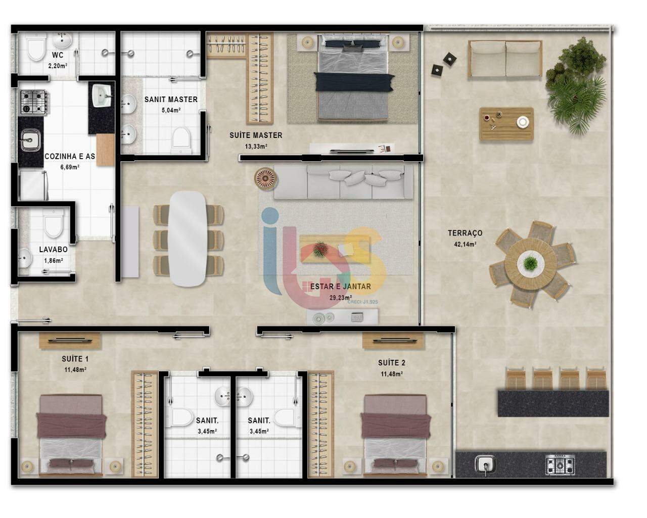 Apartamento à venda com 2 quartos, 119m² - Foto 14