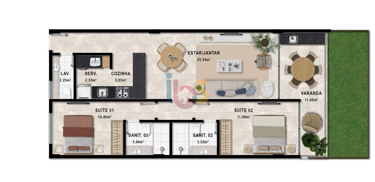 Apartamento à venda com 2 quartos, 119m² - Foto 13