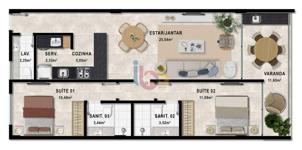 Apartamento à venda com 2 quartos, 119m² - Foto 16