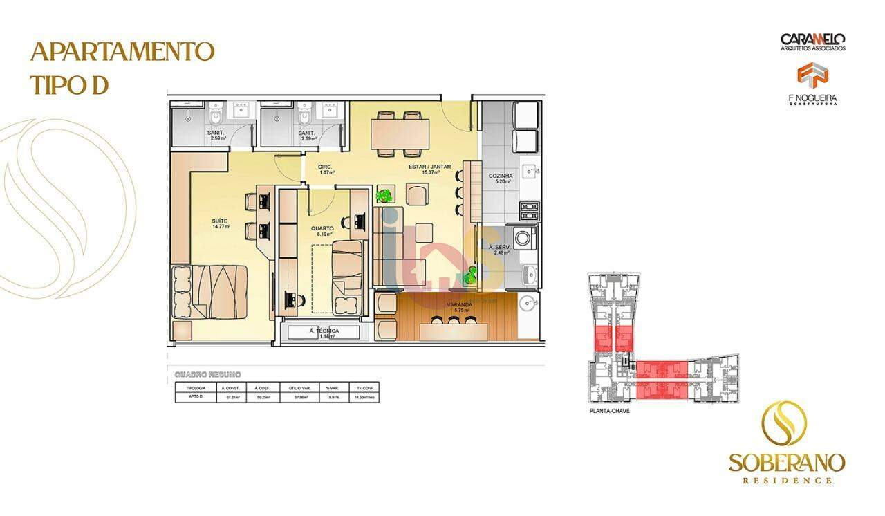 Apartamento à venda com 2 quartos, 67m² - Foto 11