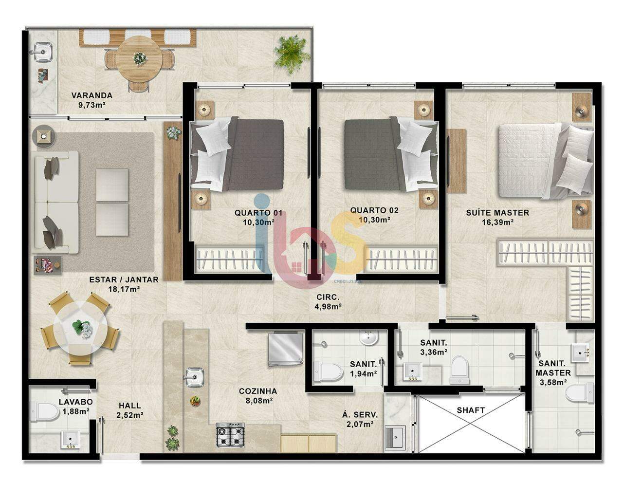 Apartamento à venda com 3 quartos, 134m² - Foto 16