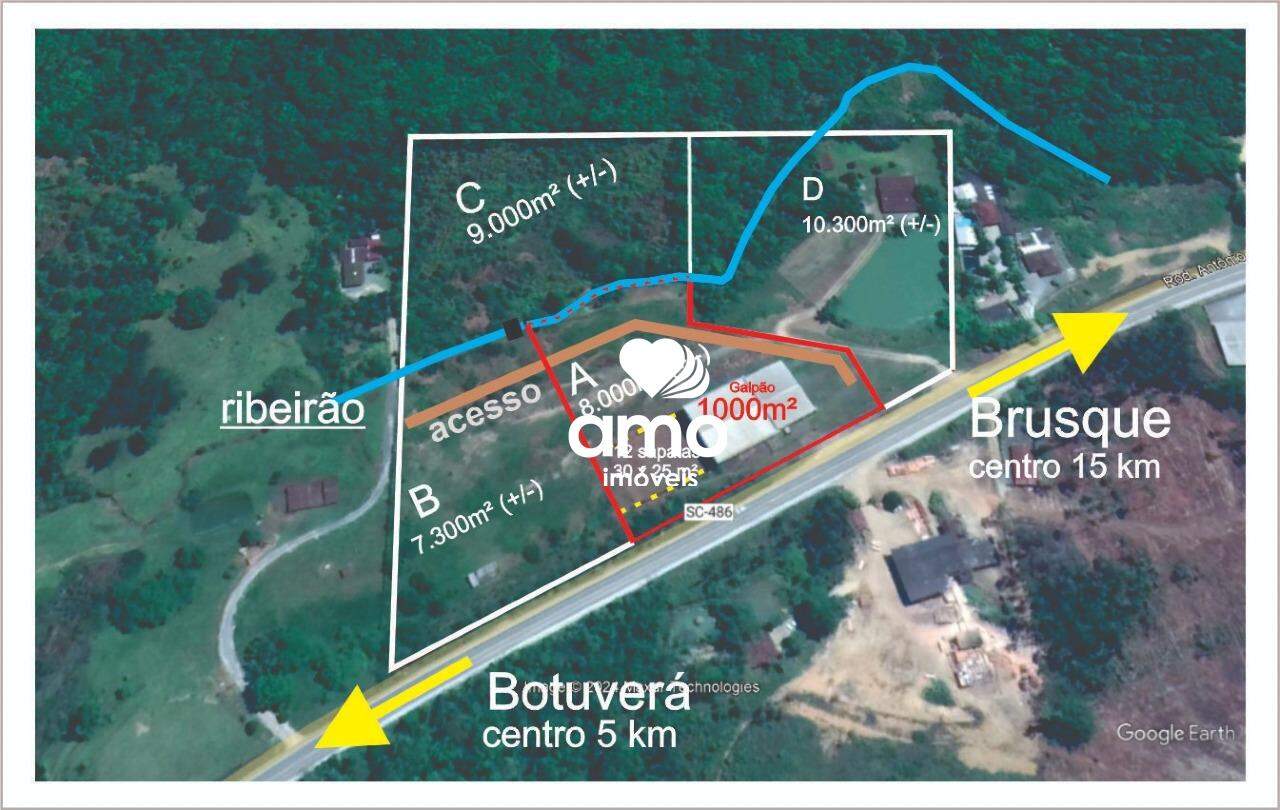 Lote/Terreno de 34600m² no bairro Águas Negras, em Botuverá | Eu Corretor