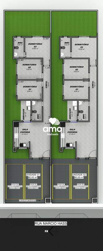 Casa de 3 quartos, 80m² no bairro Rio Branco, em Brusque | Eu Corretor