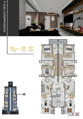 Apartamento de 70m² no bairro Centro, em Balneário Piçarras | Eu Corretor