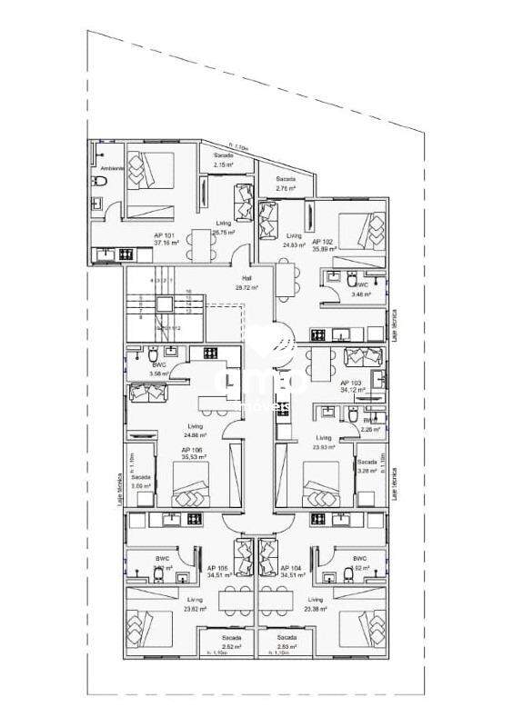 Apartamento de 36m² no bairro Santa Terezinha, em Brusque | Eu Corretor