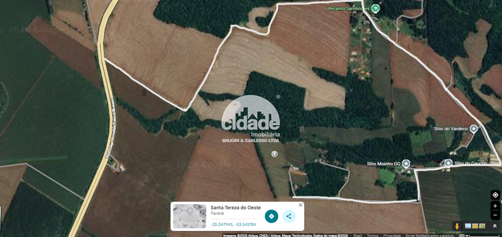 Excelente oportunidade de investimento rural em Santa Tereza do Oeste PR.