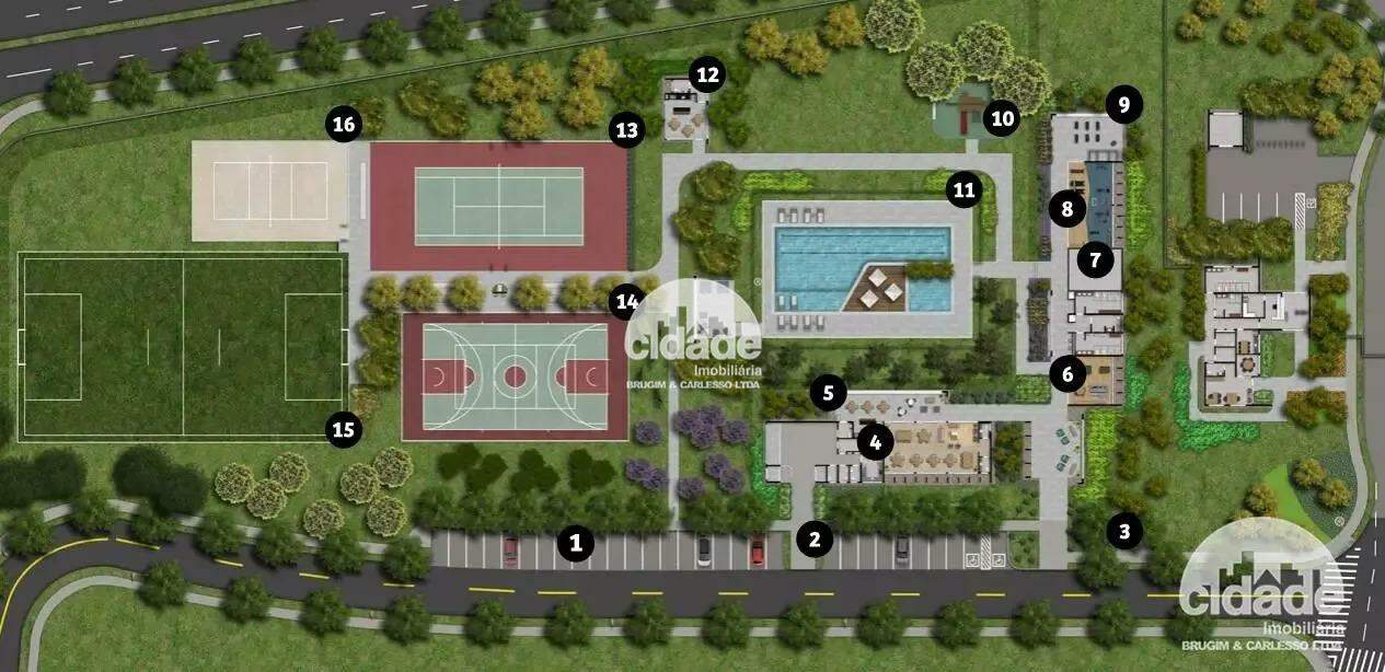Terreno em condomínio, no Cascavel Terras Alpha 2, à venda em Cascavel/PR (Bairro FAG) – 329,00 m²
