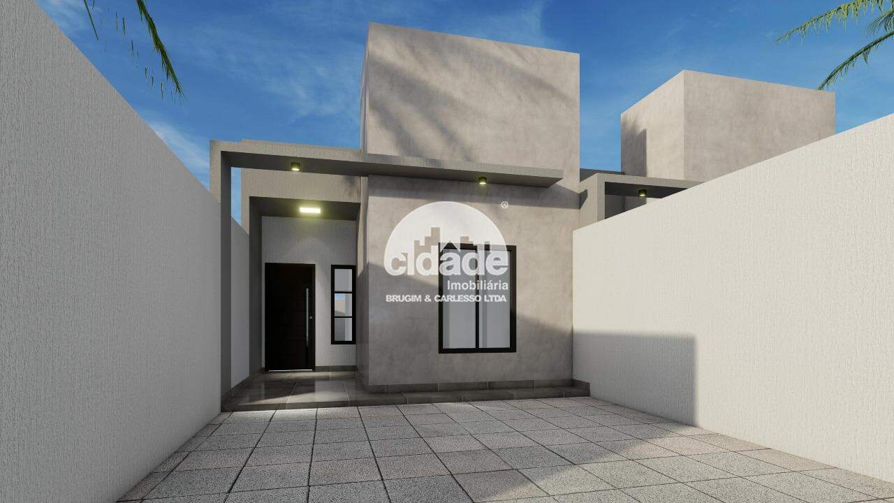 Casa à venda no Bairro Floresta (Norte) em Cascavel/PR — 2 quartos, quintal e 2 vaga garagem