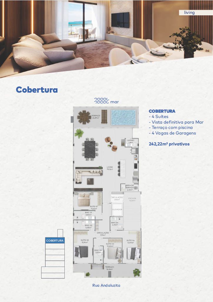 Apartamento à venda no Mariscal: 