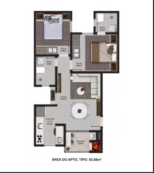 Apartamento à venda no Poço Fundo: 