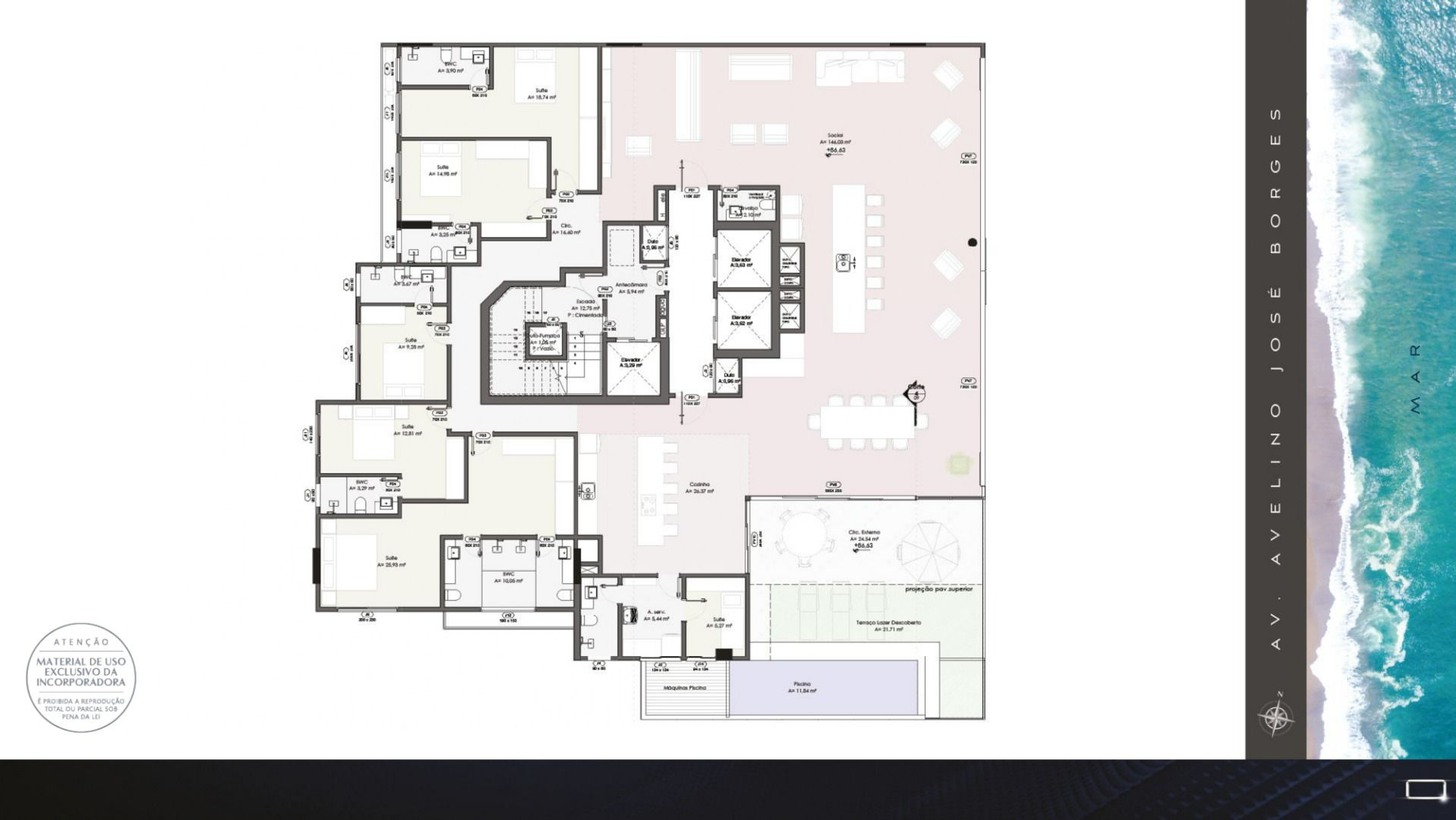 Apartamento à venda no Beira Mar: 