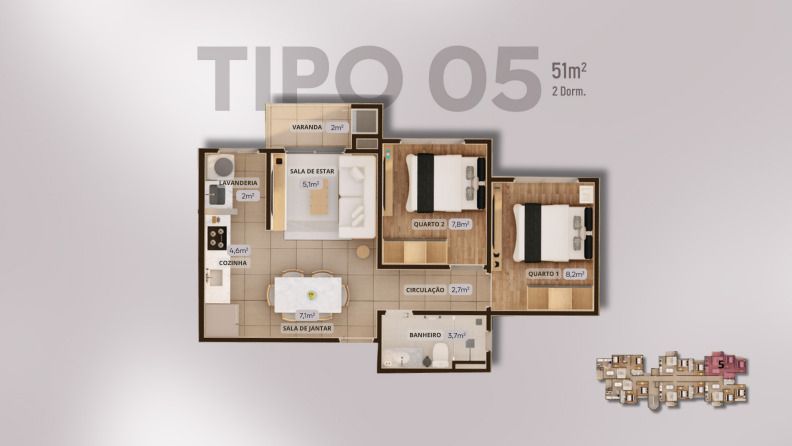 Apartamento à venda no Águas Claras: 