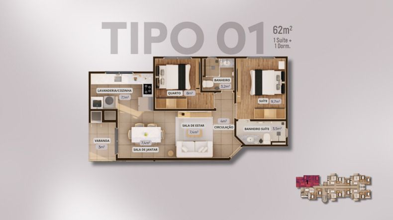 Apartamento à venda no Águas Claras: 