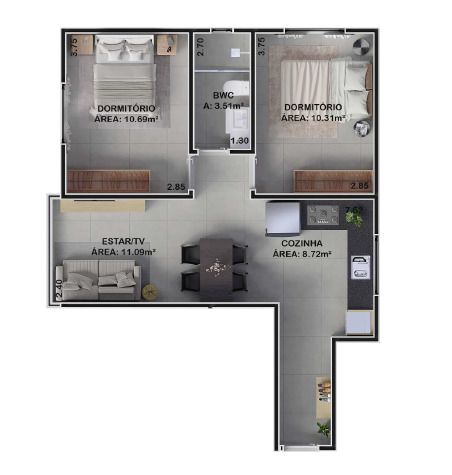 Apartamento à venda no São Luiz: 