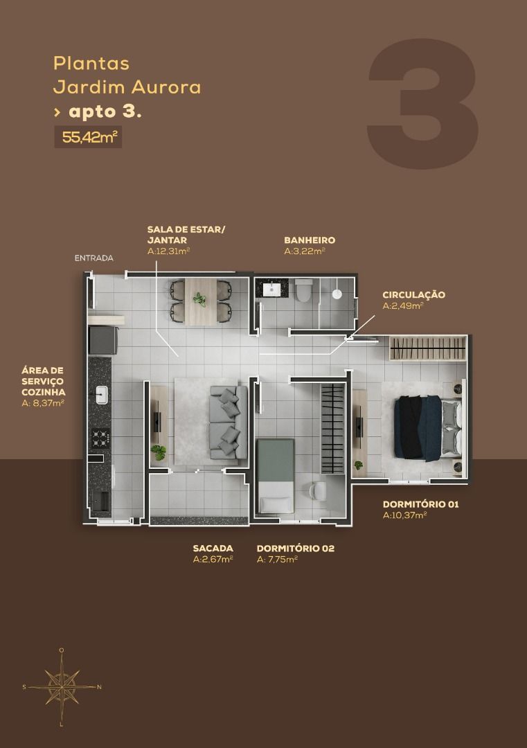 Apartamento à venda no Rio Branco: 