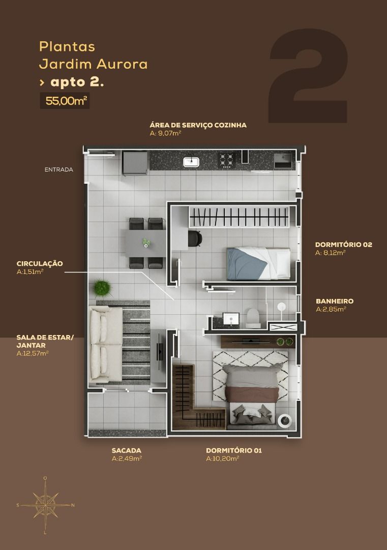 Apartamento à venda no Rio Branco: 