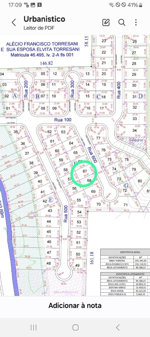 Terreno à venda no Limeira Baixa: 