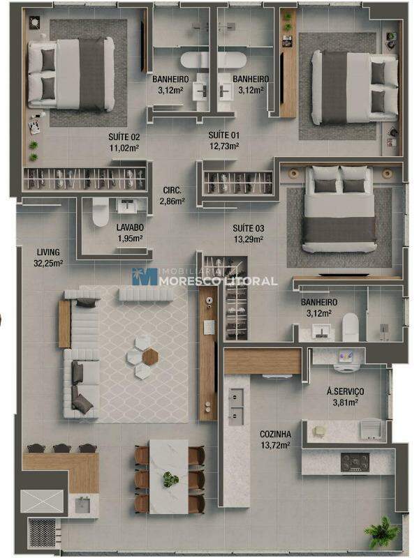 Apartamento à venda no Meia Praia: Apartamento