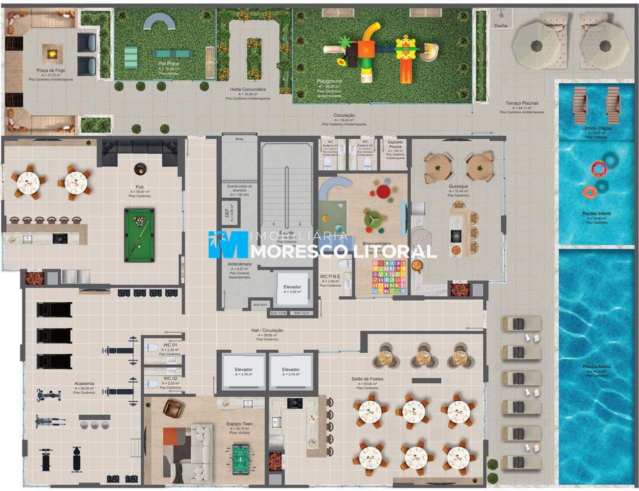 Apartamento à venda no Balneário Perequê: LAZER