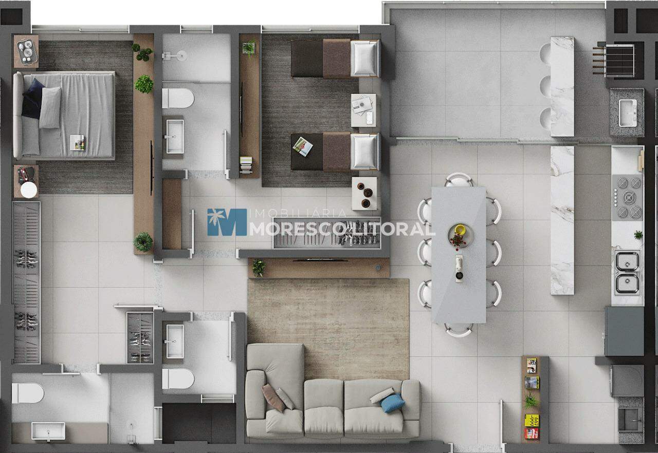 Apartamento à venda no Balneário Perequê: 