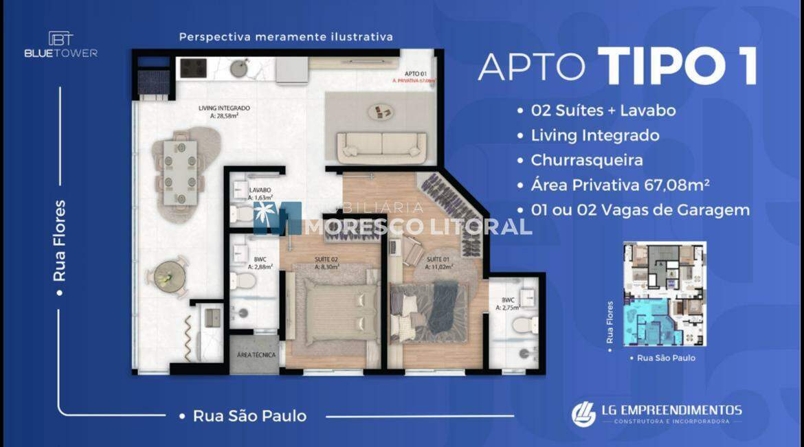 Apartamento à venda no Balneário Perequê: 