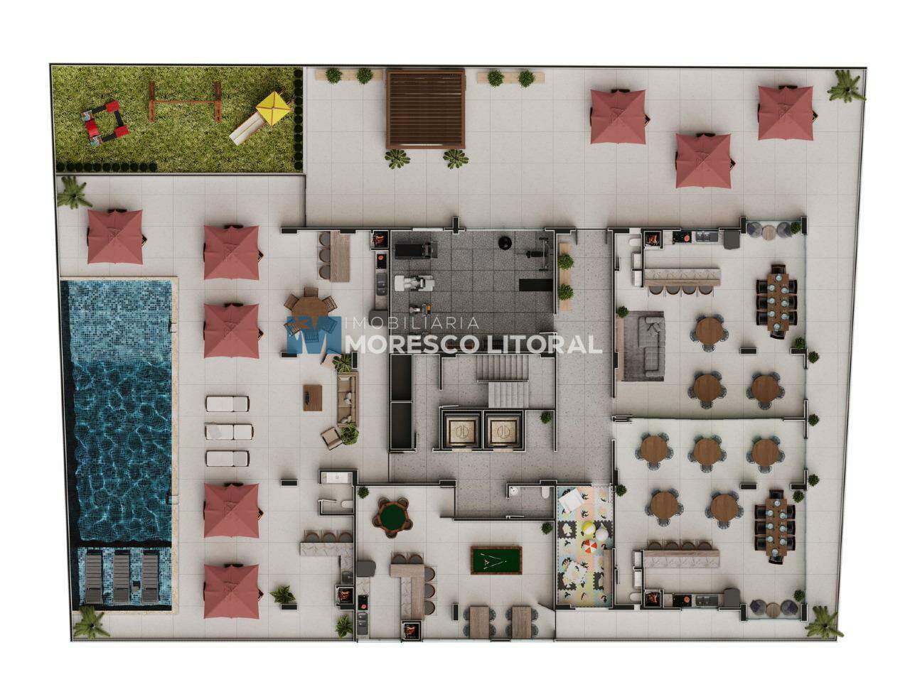 Apartamento à venda no Morretes: Planta do lazer