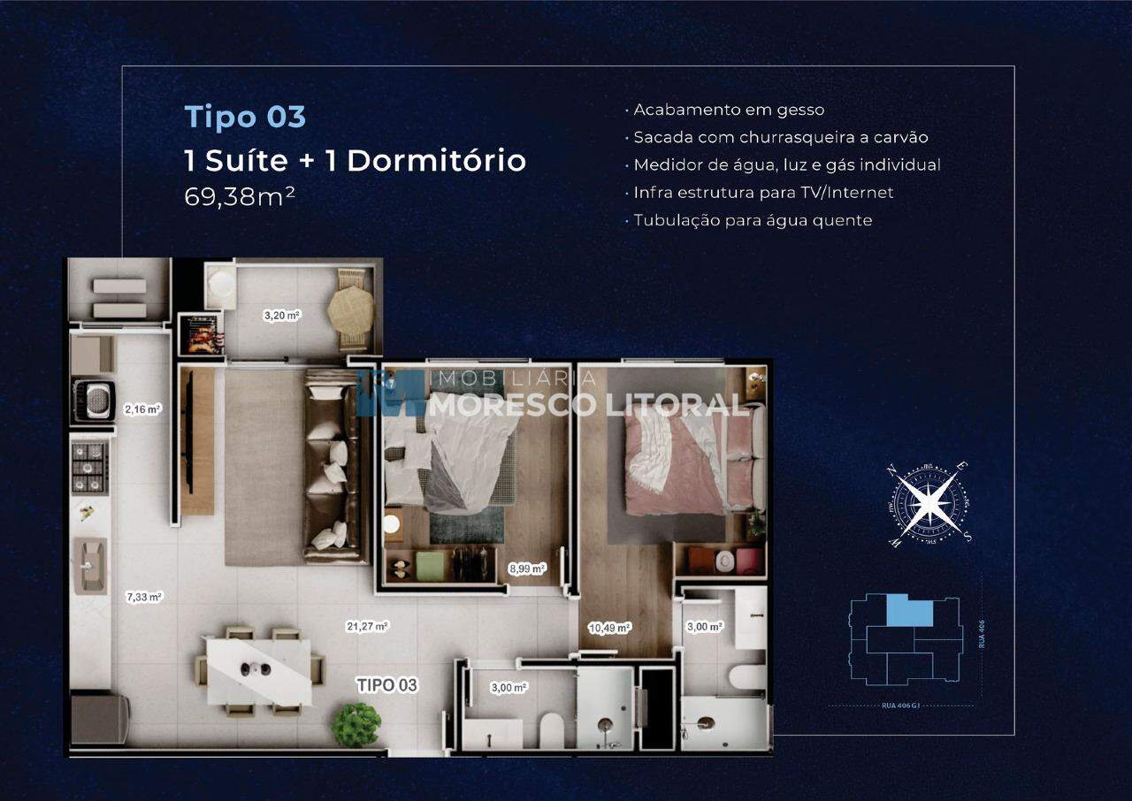 Apartamento à venda no Morretes: Planta do apto.