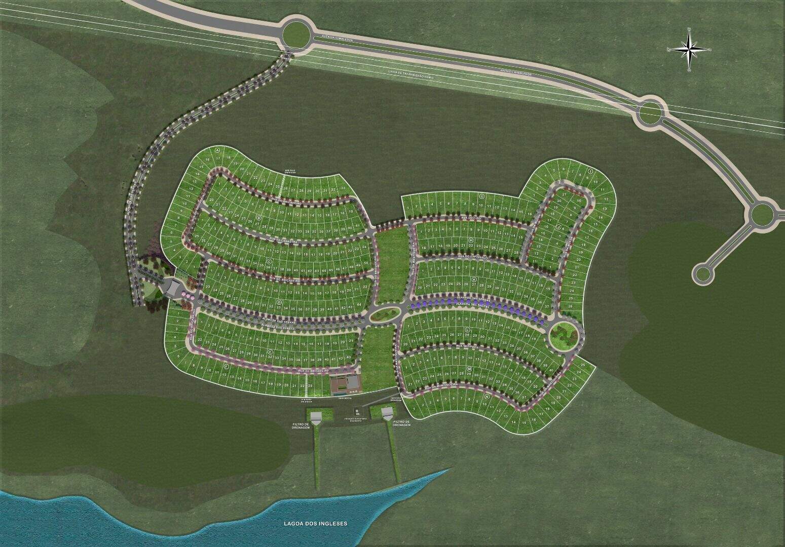 Terreno à venda no Alphaville - Lagoa dos Ingleses: 