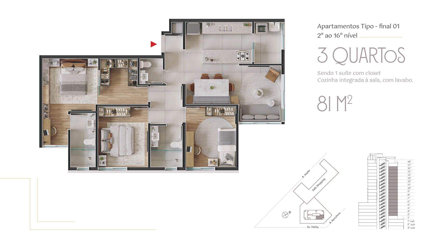 Apartamento à venda no Santa Lúcia: 