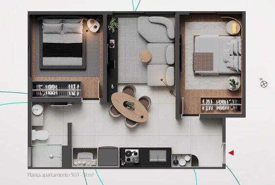 Apartamento à venda no Lourdes: 