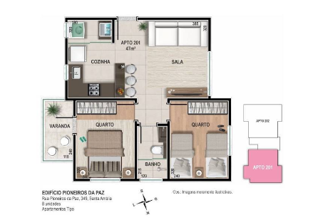 Apartamento à venda com 2 quartos, 45m² - Foto 6