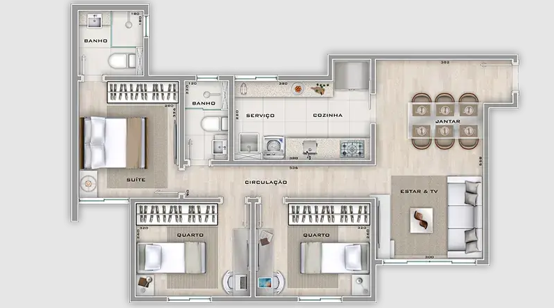 Apartamento, 3 quartos, 74 m² - Foto 12
