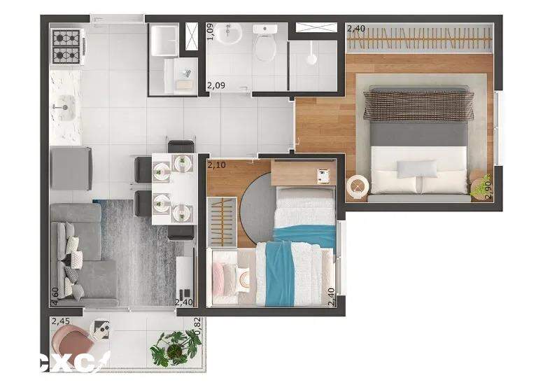 Apartamento à vendaJardim São Paulo(Zona Leste)São Paulo: Apartamento dois dormitórios Jardim São Paulo