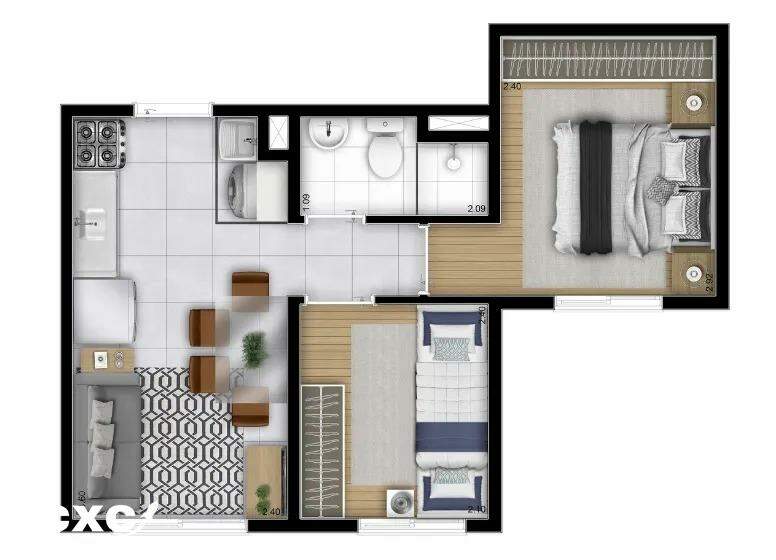 Apartamento à vendaJardim São Paulo(Zona Leste)São Paulo: Apartamento dois dormitórios Jardim São Paulo