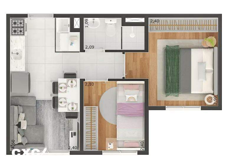 Apartamento à vendaJardim São Paulo(Zona Leste)São Paulo: Apartamento dois dormitórios Jardim São Paulo