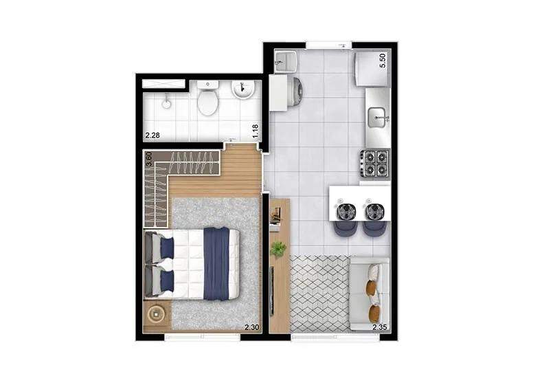 Apartamento à vendaSocorroSão Paulo: Apartamento 01 dormitório Guarapiranga