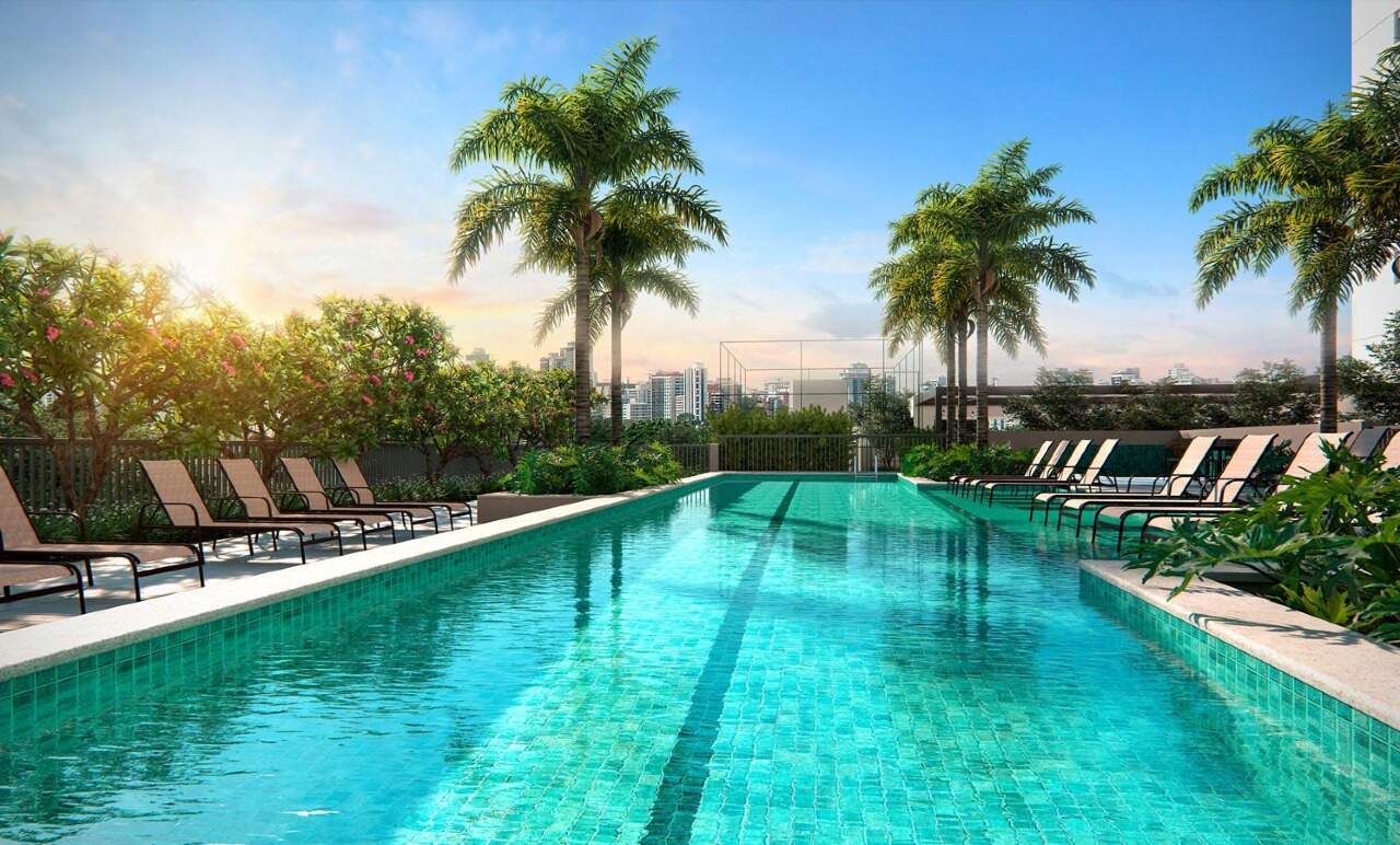 Apartamento à vendaTatuapéSão Paulo: Perspectiva da piscina 