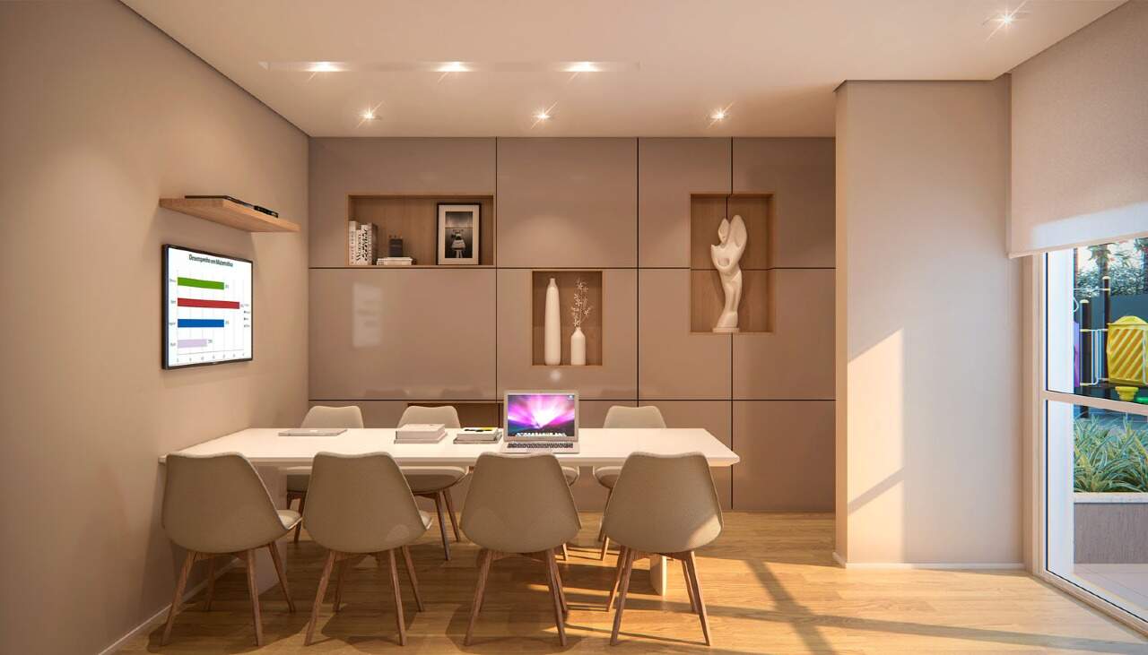Apartamento à vendaTatuapéSão Paulo: Perspectiva da sala de reunião