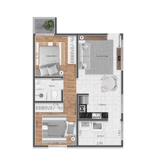 Apartamento à vendaVila CarrãoSão Paulo:  Apartamentos com 02 dormitórios à venda na Vila Carrão - São Paulo - SP 