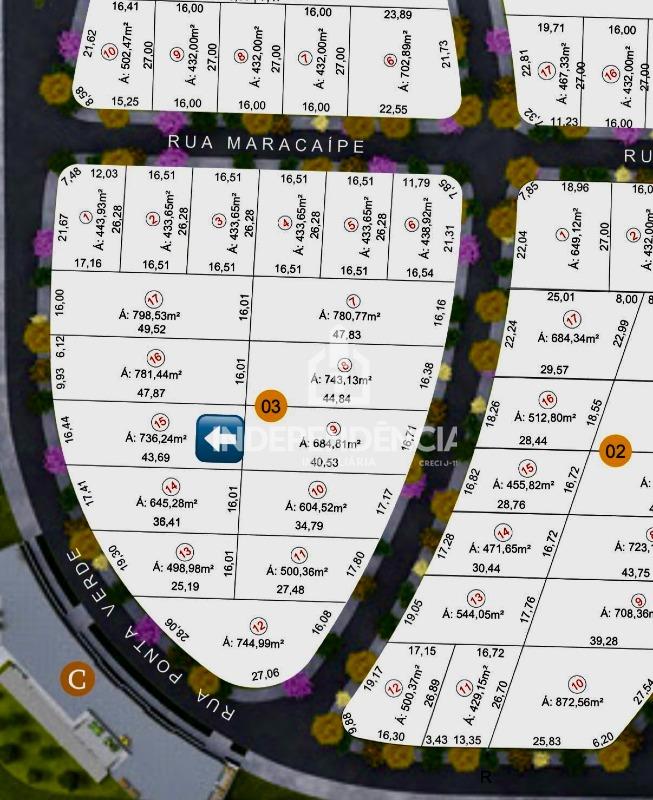 Lote em condomínio à venda no Condomínio Hamoa Resort Residencial: 