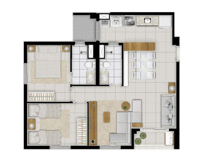 Apartamento para à venda no Lagoinha na cidade de Ribeirão Preto: 