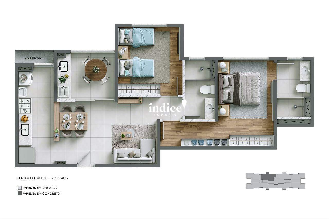 Apartamento para à venda no Jardim Botânico na cidade de Ribeirão Preto: 