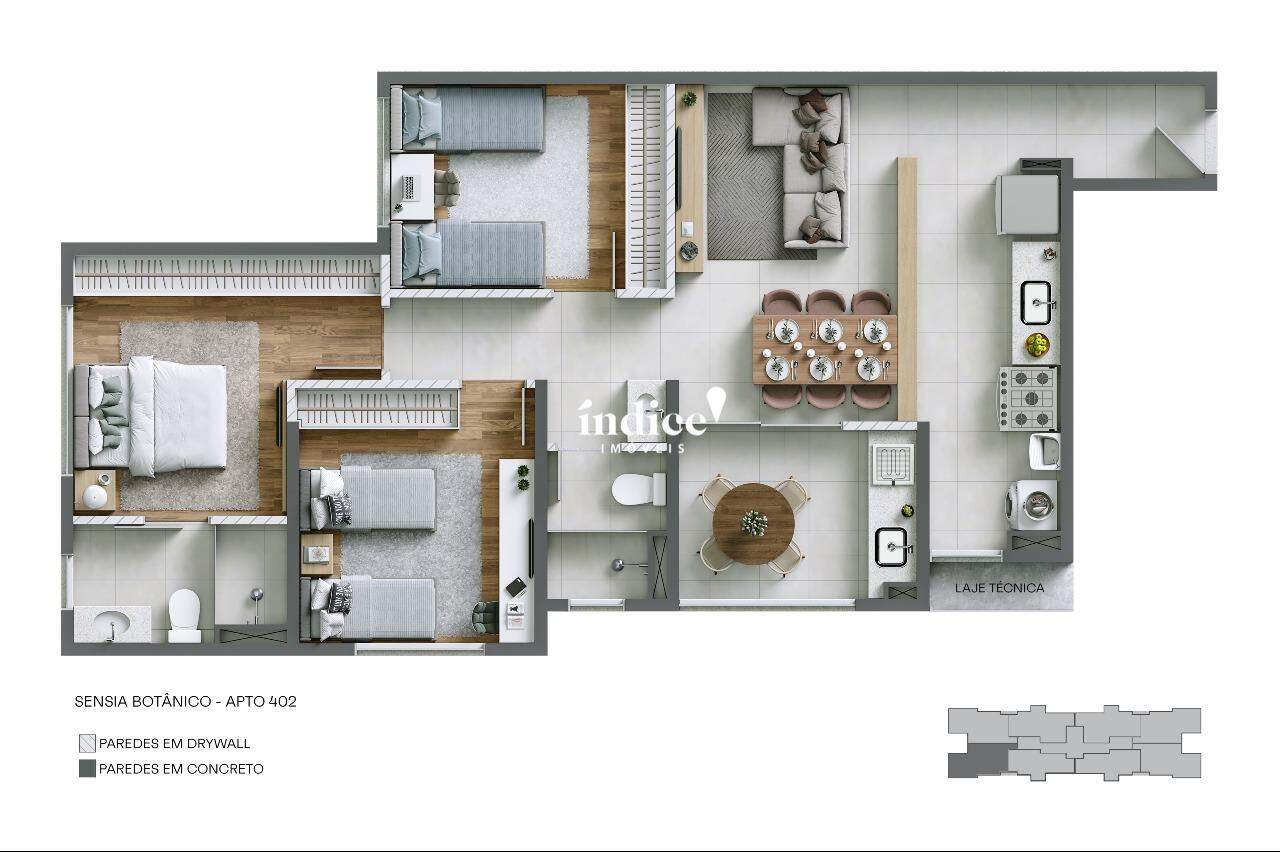 Apartamento para à venda no Jardim Botânico na cidade de Ribeirão Preto: 