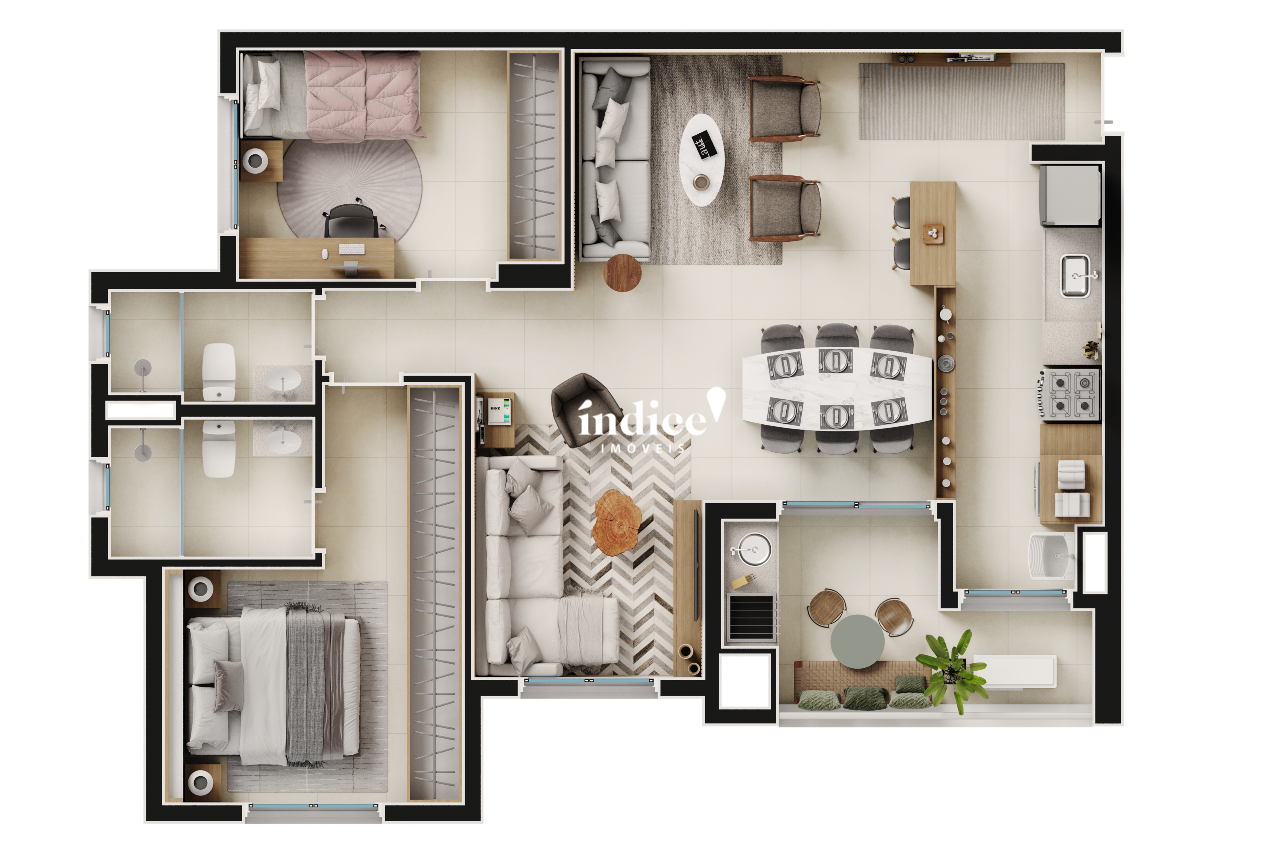 Apartamento para à venda no Jardim Botânico na cidade de Ribeirão Preto: 