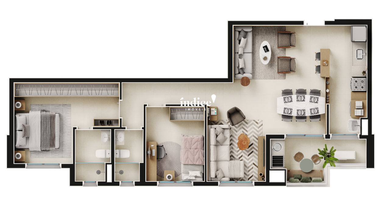 Apartamento para à venda no Jardim Botânico na cidade de Ribeirão Preto: 