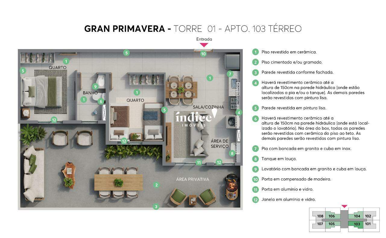 Apartamento para à venda no Jardim Guaporé na cidade de Ribeirão Preto: